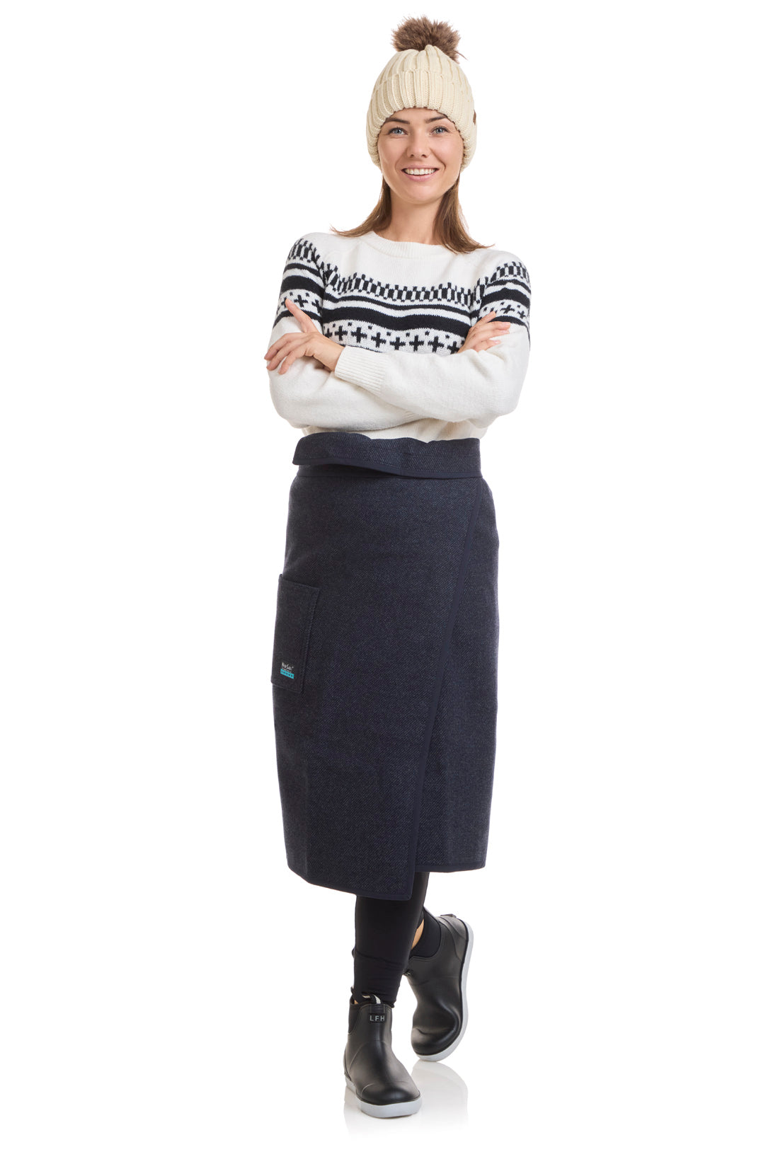 The Indigo Herringbone